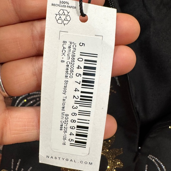 Nasty Gal Black and Gold Mini Dress - Picture 10 of 12